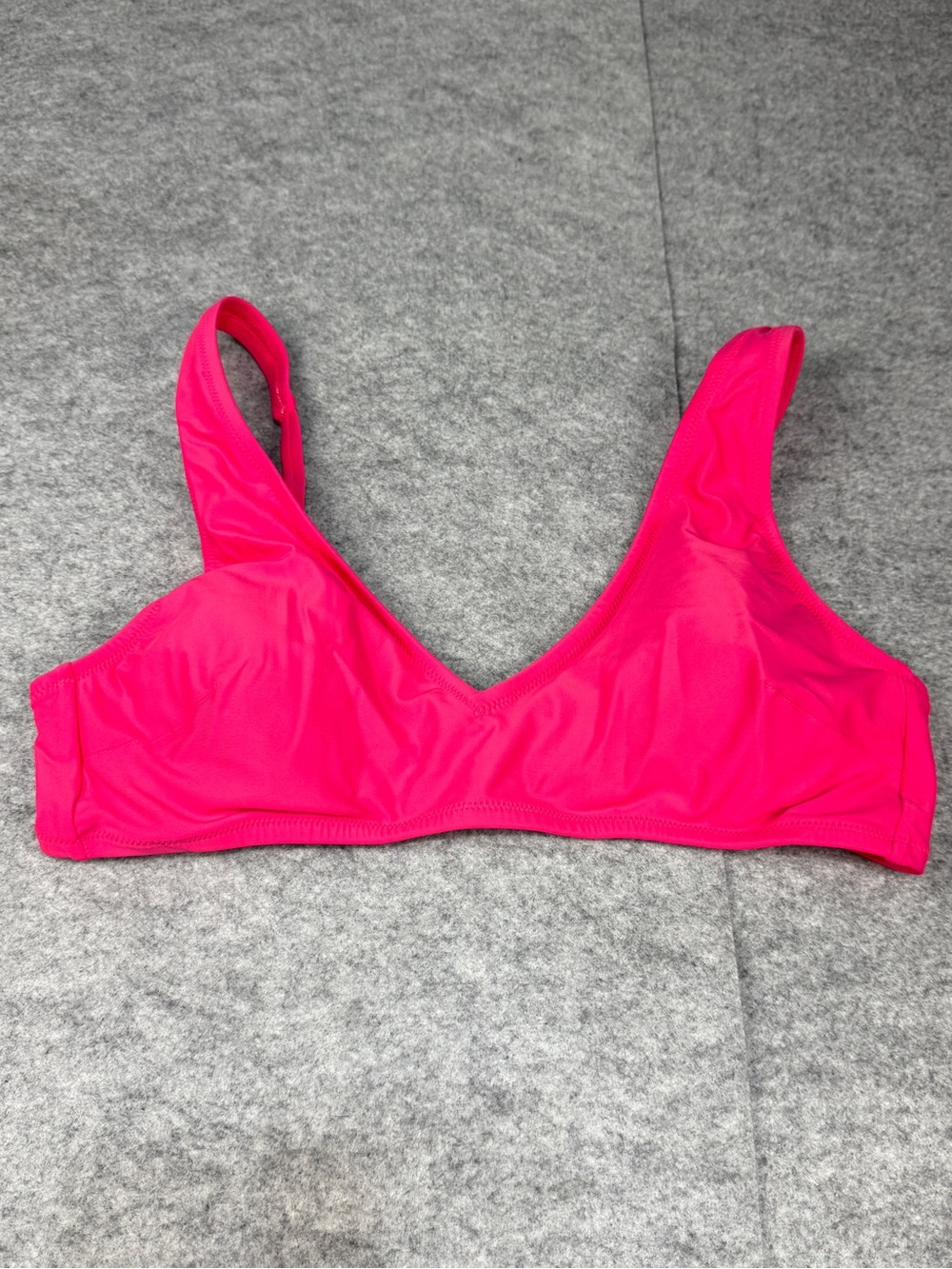 Aerie Scoop Bikini Top L | Hot Pink Vacation Swim m